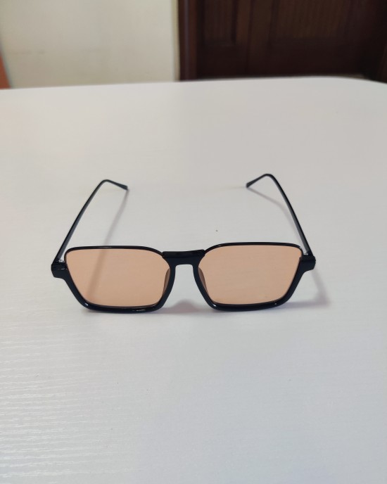 Fashion Style Half Frame Transparent Brown Sunglasses