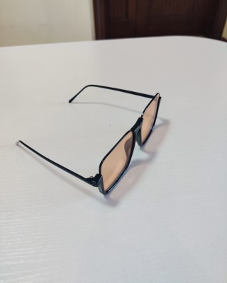 Fashion Style Half Frame Transparent Brown Sunglasses